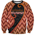Custom Aotearoa Atua Ruaumoko Sweatshirt God Of Volcanoes Koru Patterns