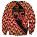 Custom Aotearoa Atua Ruaumoko Sweatshirt God Of Volcanoes Koru Patterns