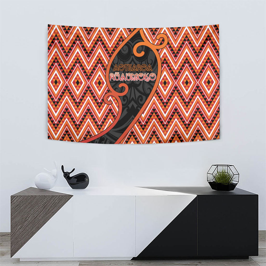 Aotearoa Atua Ruaumoko Tapestry God Of Volcanoes Koru Patterns