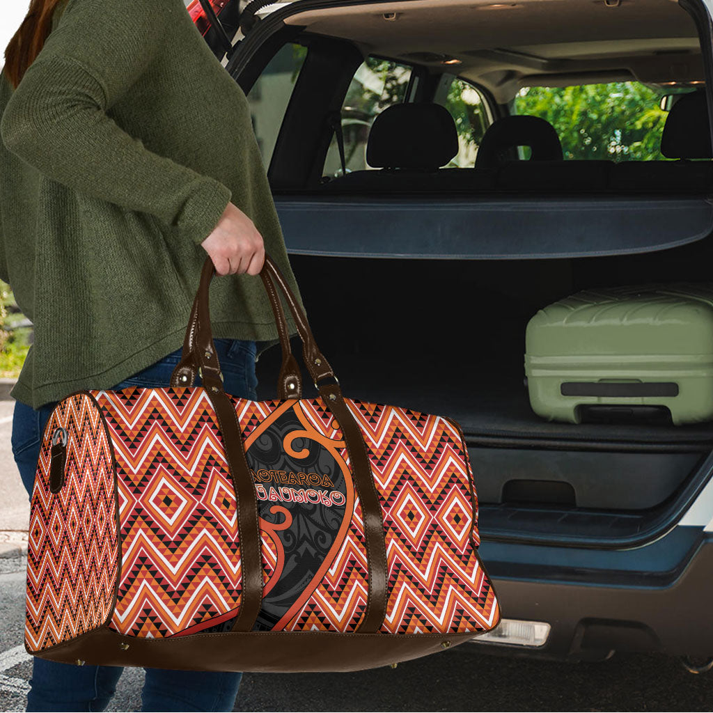 Aotearoa Atua Ruaumoko Travel Bag God Of Volcanoes Koru Patterns