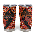 Custom Aotearoa Atua Ruaumoko Tumbler Cup God Of Volcanoes Koru Patterns