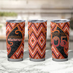 Custom Aotearoa Atua Ruaumoko Tumbler Cup God Of Volcanoes Koru Patterns