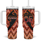 Custom Aotearoa Atua Ruaumoko Tumbler With Handle God Of Volcanoes Koru Patterns