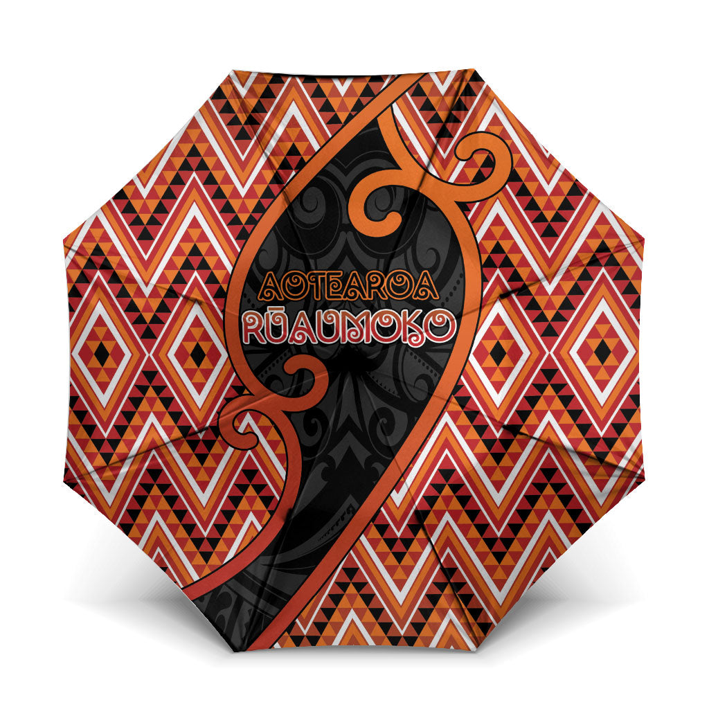 Aotearoa Atua Ruaumoko Umbrella God Of Volcanoes Koru Patterns