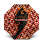 Aotearoa Atua Ruaumoko Umbrella God Of Volcanoes Koru Patterns