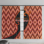 Aotearoa Atua Ruaumoko Window Curtain God Of Volcanoes Koru Patterns