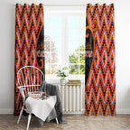 Aotearoa Atua Ruaumoko Window Curtain God Of Volcanoes Koru Patterns