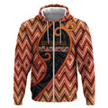 Custom Aotearoa Atua Ruaumoko Zip Hoodie God Of Volcanoes Koru Patterns