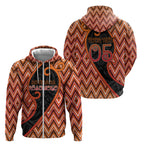 Custom Aotearoa Atua Ruaumoko Zip Hoodie God Of Volcanoes Koru Patterns