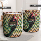 Aotearoa Atua Maui Laundry Basket Demigod Hero And Trickster Koru Patterns