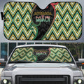 Aotearoa Atua Maui Auto Sun Shade Demigod Hero And Trickster Koru Patterns