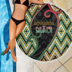Aotearoa Atua Maui Beach Blanket Demigod Hero And Trickster Koru Patterns
