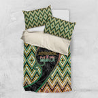 Aotearoa Atua Maui Bedding Set Demigod Hero And Trickster Koru Patterns