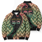 Custom Aotearoa Atua Maui Bomber Puffer Jacket Demigod Hero And Trickster Koru Patterns