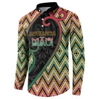 Custom Aotearoa Atua Maui Button Sweatshirt Demigod Hero And Trickster Koru Patterns