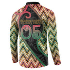 Custom Aotearoa Atua Maui Button Sweatshirt Demigod Hero And Trickster Koru Patterns