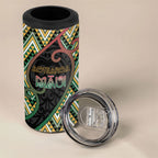Custom Aotearoa Atua Maui 4 in 1 Can Cooler Tumbler Demigod Hero And Trickster Koru Patterns