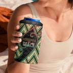 Custom Aotearoa Atua Maui 4 in 1 Can Cooler Tumbler Demigod Hero And Trickster Koru Patterns