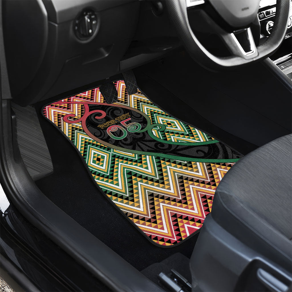 Custom Aotearoa Atua Maui Car Mats Demigod Hero And Trickster Koru Patterns