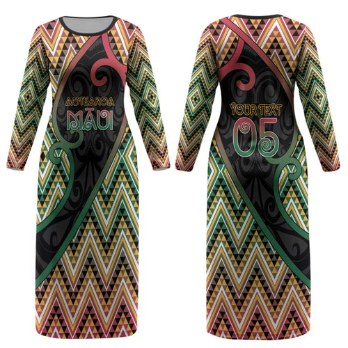 Custom Aotearoa Atua Maui Couples Matching Long Sleeve Bodycon Dress and Long Sleeve Button Shirt Demigod Hero And Trickster Koru Patterns
