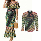 Custom Aotearoa Atua Maui Couples Matching Mermaid Dress and Long Sleeve Button Shirt Demigod Hero And Trickster Koru Patterns