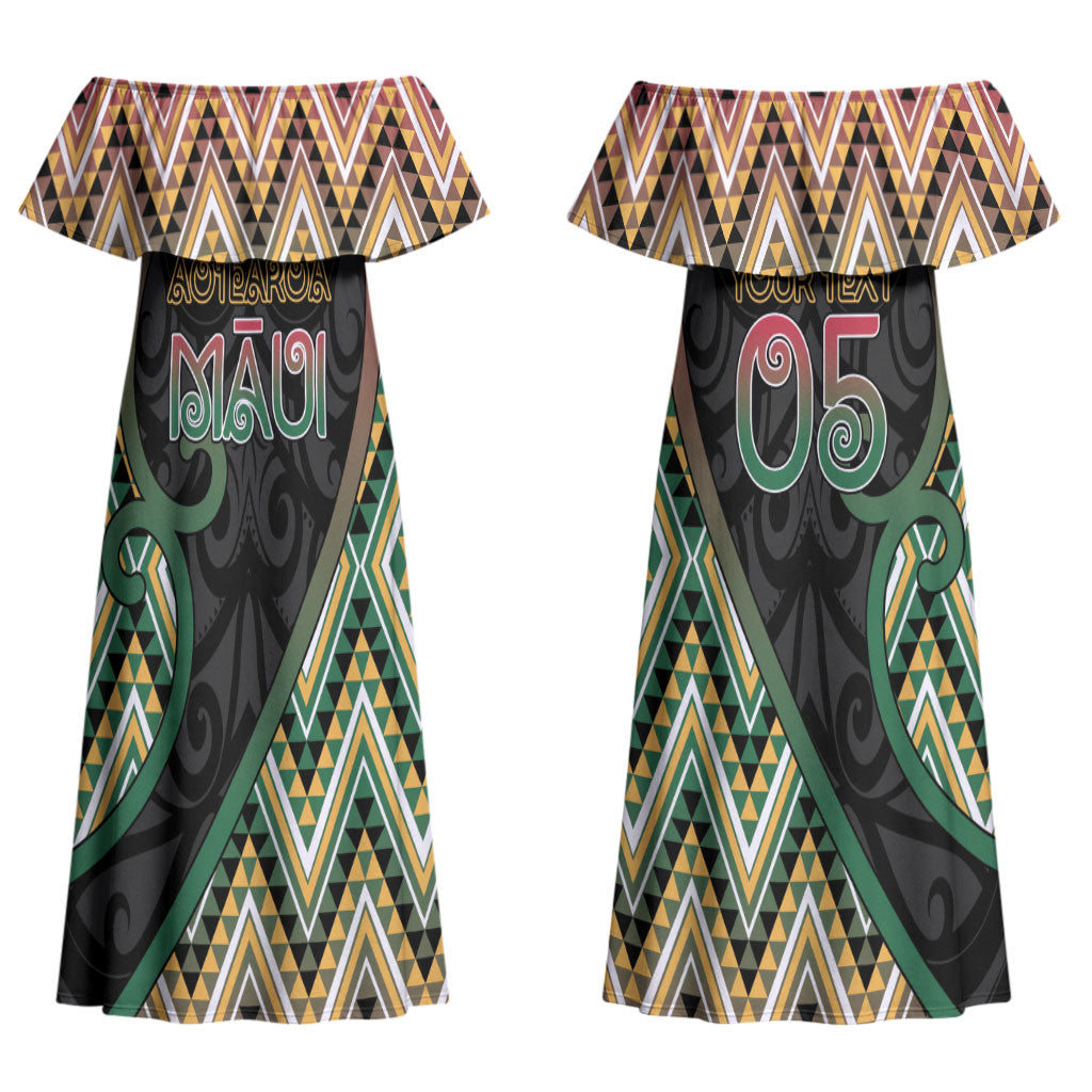 Custom Aotearoa Atua Maui Couples Matching Off Shoulder Maxi Dress and Hawaiian Shirt Demigod Hero And Trickster Koru Patterns