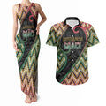 Custom Aotearoa Atua Maui Couples Matching Tank Maxi Dress and Hawaiian Shirt Demigod Hero And Trickster Koru Patterns