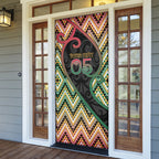 Custom Aotearoa Atua Maui Door Cover Demigod Hero And Trickster Koru Patterns