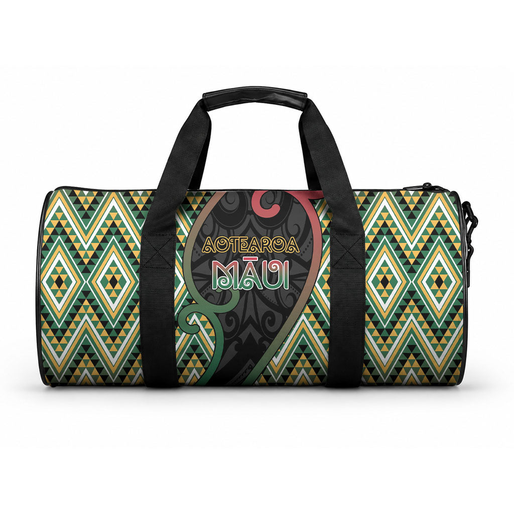 Aotearoa Atua Maui Duffle Bag Demigod Hero And Trickster Koru Patterns
