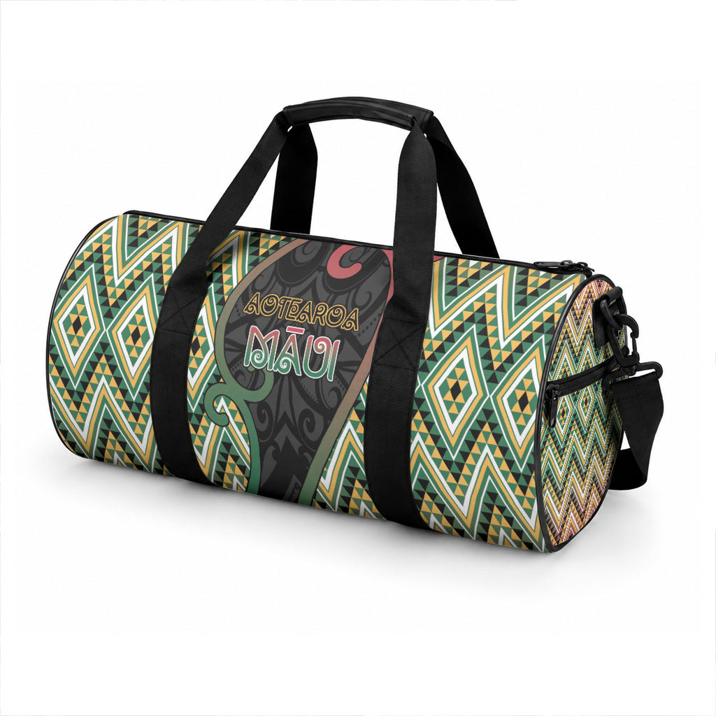 Aotearoa Atua Maui Duffle Bag Demigod Hero And Trickster Koru Patterns