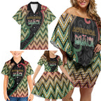 Custom Aotearoa Atua Maui Family Matching Off Shoulder Short Dress and Hawaiian Shirt Demigod Hero And Trickster Koru Patterns