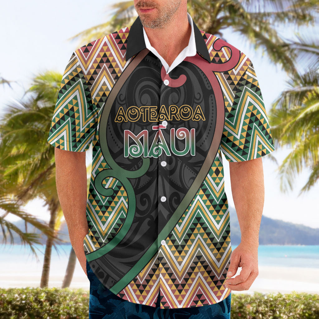 Custom Aotearoa Atua Maui Hawaiian Shirt Demigod Hero And Trickster Koru Patterns