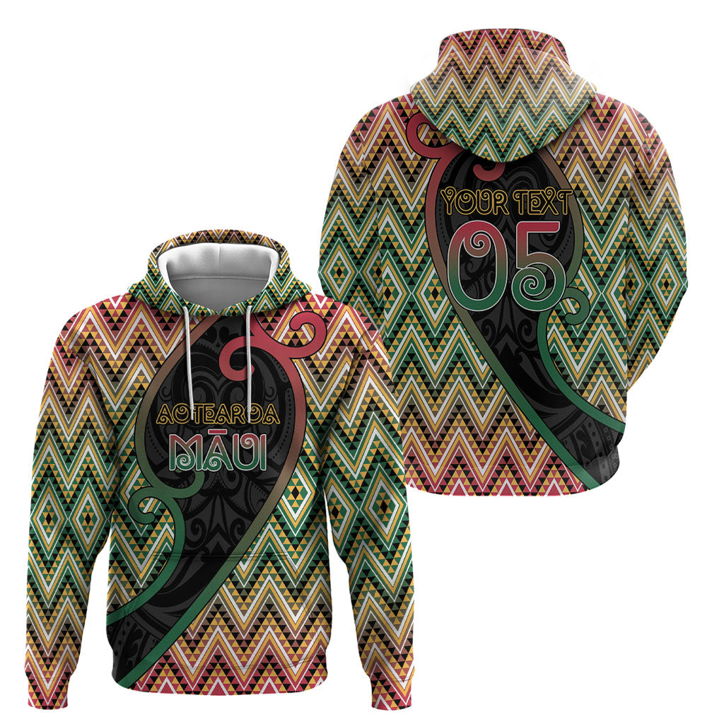 Custom Aotearoa Atua Maui Hoodie Demigod Hero And Trickster Koru Patterns