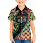 Custom Aotearoa Atua Maui Kid Hawaiian Shirt Demigod Hero And Trickster Koru Patterns