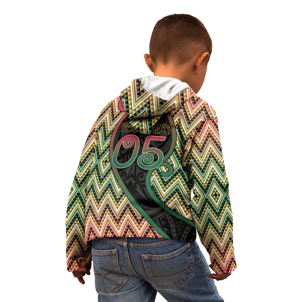 Custom Aotearoa Atua Maui Kid Hoodie Demigod Hero And Trickster Koru Patterns