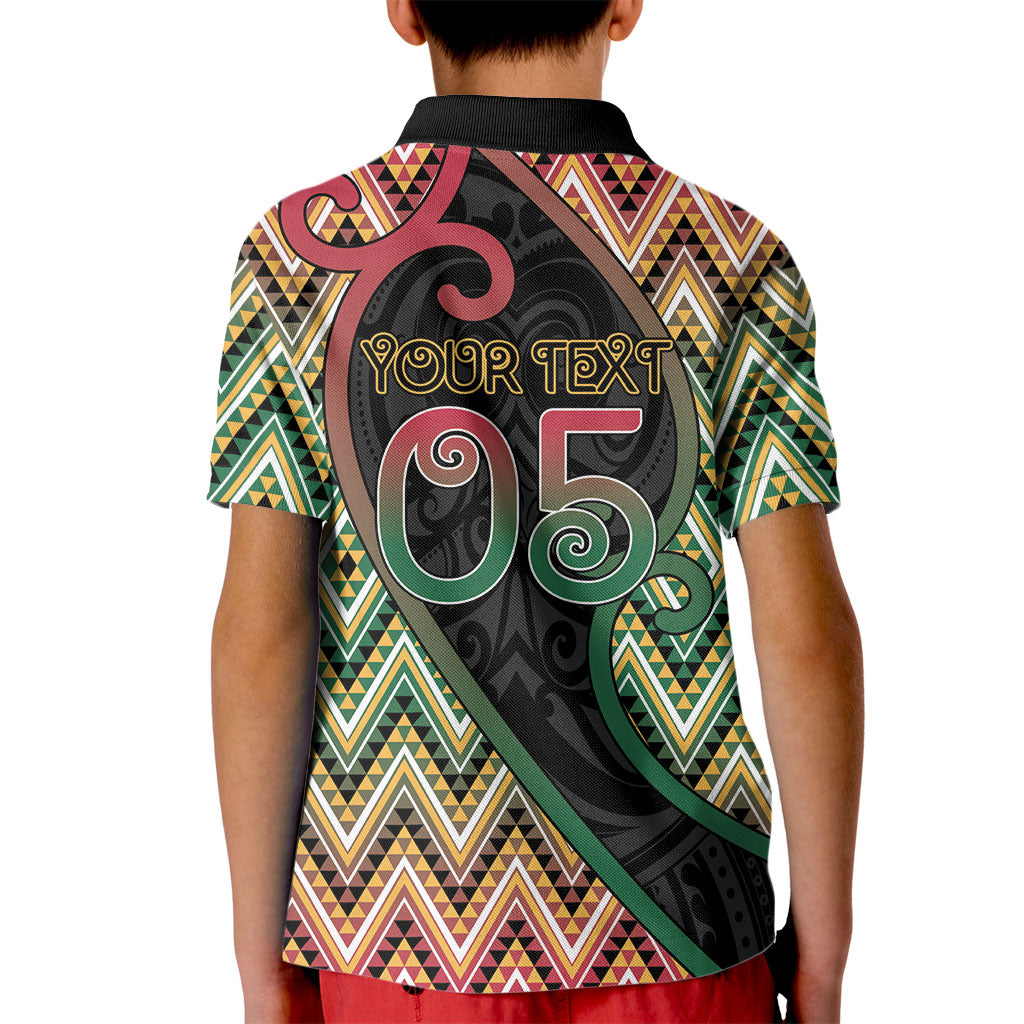 Custom Aotearoa Atua Maui Kid Polo Shirt Demigod Hero And Trickster Koru Patterns