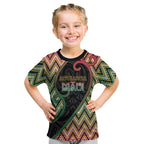 Custom Aotearoa Atua Maui Kid T Shirt Demigod Hero And Trickster Koru Patterns