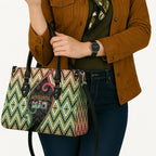 Aotearoa Atua Maui Leather Bag Demigod Hero And Trickster Koru Patterns