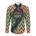 Custom Aotearoa Atua Maui Long Sleeve Button Shirt Demigod Hero And Trickster Koru Patterns