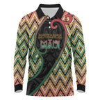 Custom Aotearoa Atua Maui Long Sleeve Polo Shirt Demigod Hero And Trickster Koru Patterns