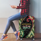Aotearoa Atua Maui Luggage Cover Demigod Hero And Trickster Koru Patterns