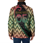 Custom Aotearoa Atua Maui Padded Jacket Demigod Hero And Trickster Koru Patterns