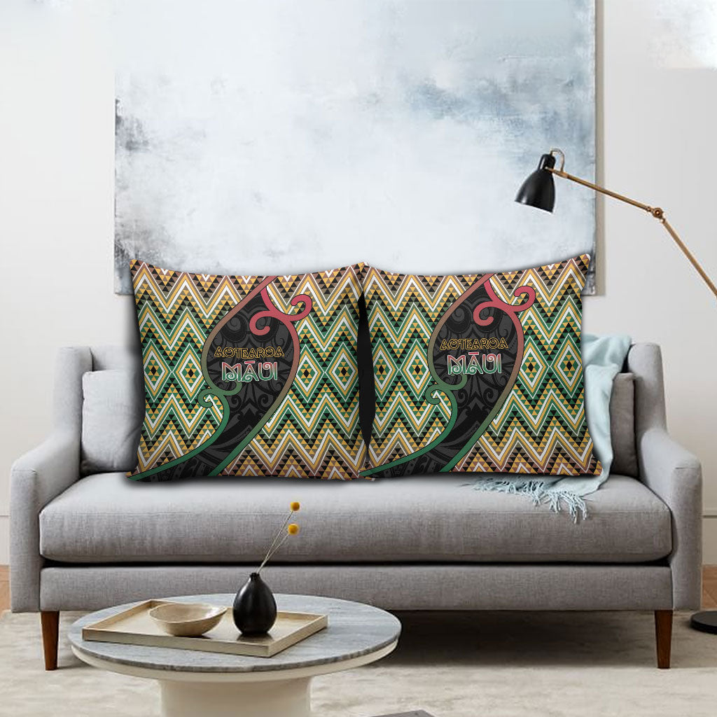 Aotearoa Atua Maui Pillow Cover Demigod Hero And Trickster Koru Patterns