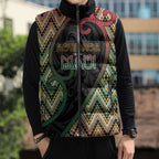 Custom Aotearoa Atua Maui Sleeveless Puffer Jacket Demigod Hero And Trickster Koru Patterns