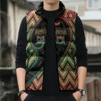 Custom Aotearoa Atua Maui Sleeveless Puffer Jacket Demigod Hero And Trickster Koru Patterns