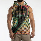 Custom Aotearoa Atua Maui Sleeveless Zip Hoodie Demigod Hero And Trickster Koru Patterns