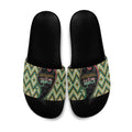 Aotearoa Atua Maui Slide Sandals Demigod Hero And Trickster Koru Patterns