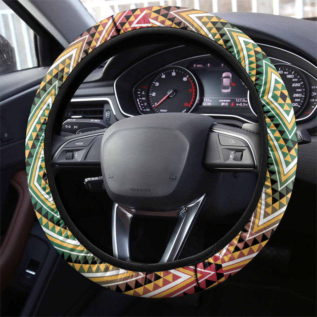 Aotearoa Atua Maui Steering Wheel Cover Demigod Hero And Trickster Koru Patterns