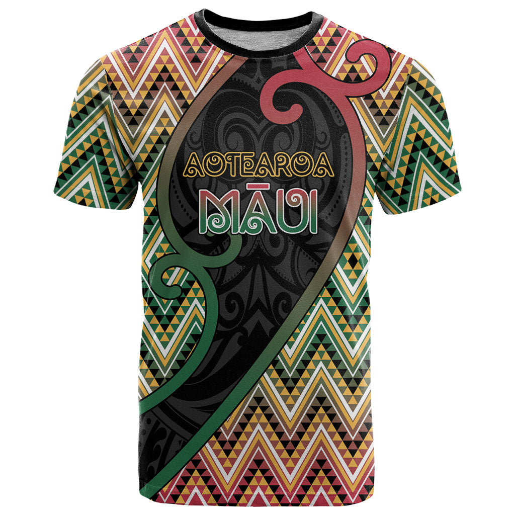 Custom Aotearoa Atua Maui T Shirt Demigod Hero And Trickster Koru Patterns