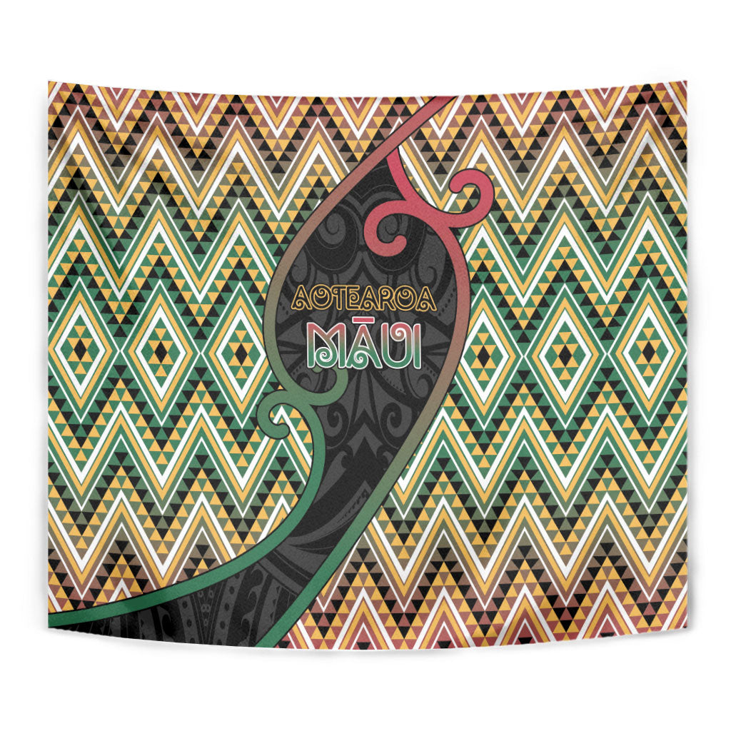 Aotearoa Atua Maui Tapestry Demigod Hero And Trickster Koru Patterns